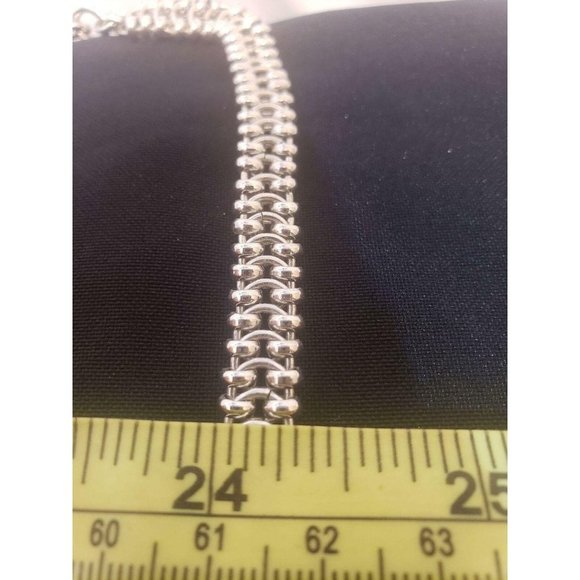 Monet Women's Sliver Signed 22'' Chain 5/16'' Wide Necklace - Picture 5 of 7